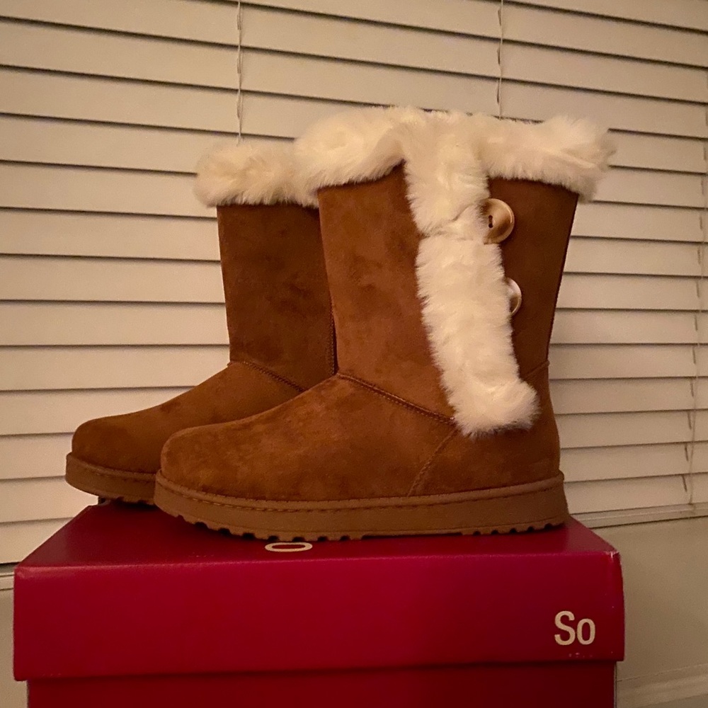 SO® Abigail Women's Faux-Fur Winter Boots